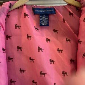 Elisabeth Samuels Pink dog Print Vest